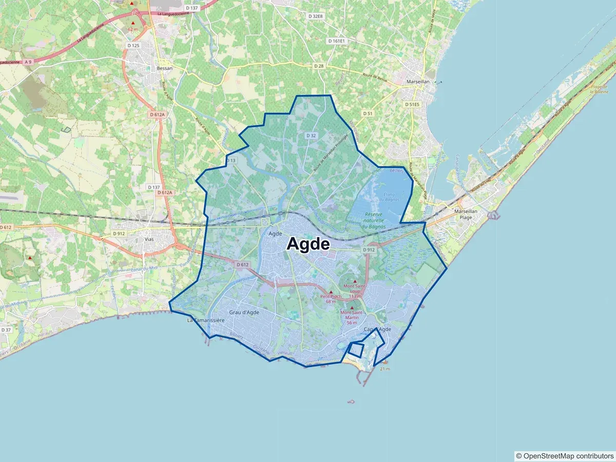 Carte de Agde (Hérault)