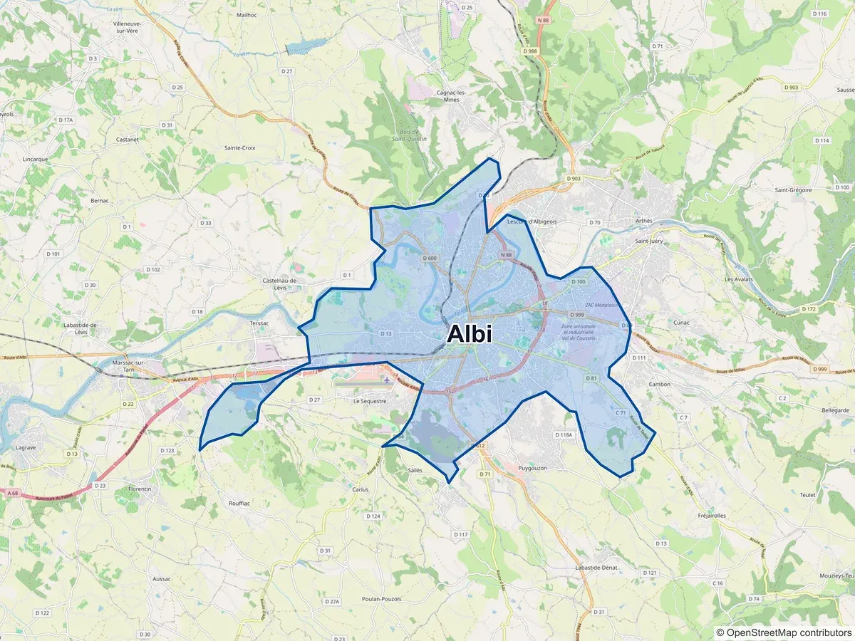 Carte de Albi (Tarn)