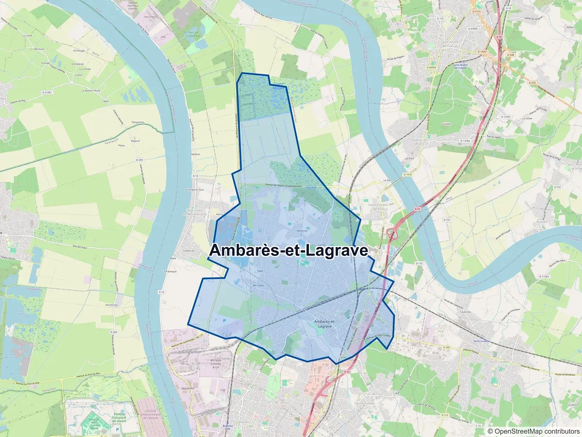 Carte de Ambarès-et-Lagrave (Gironde)