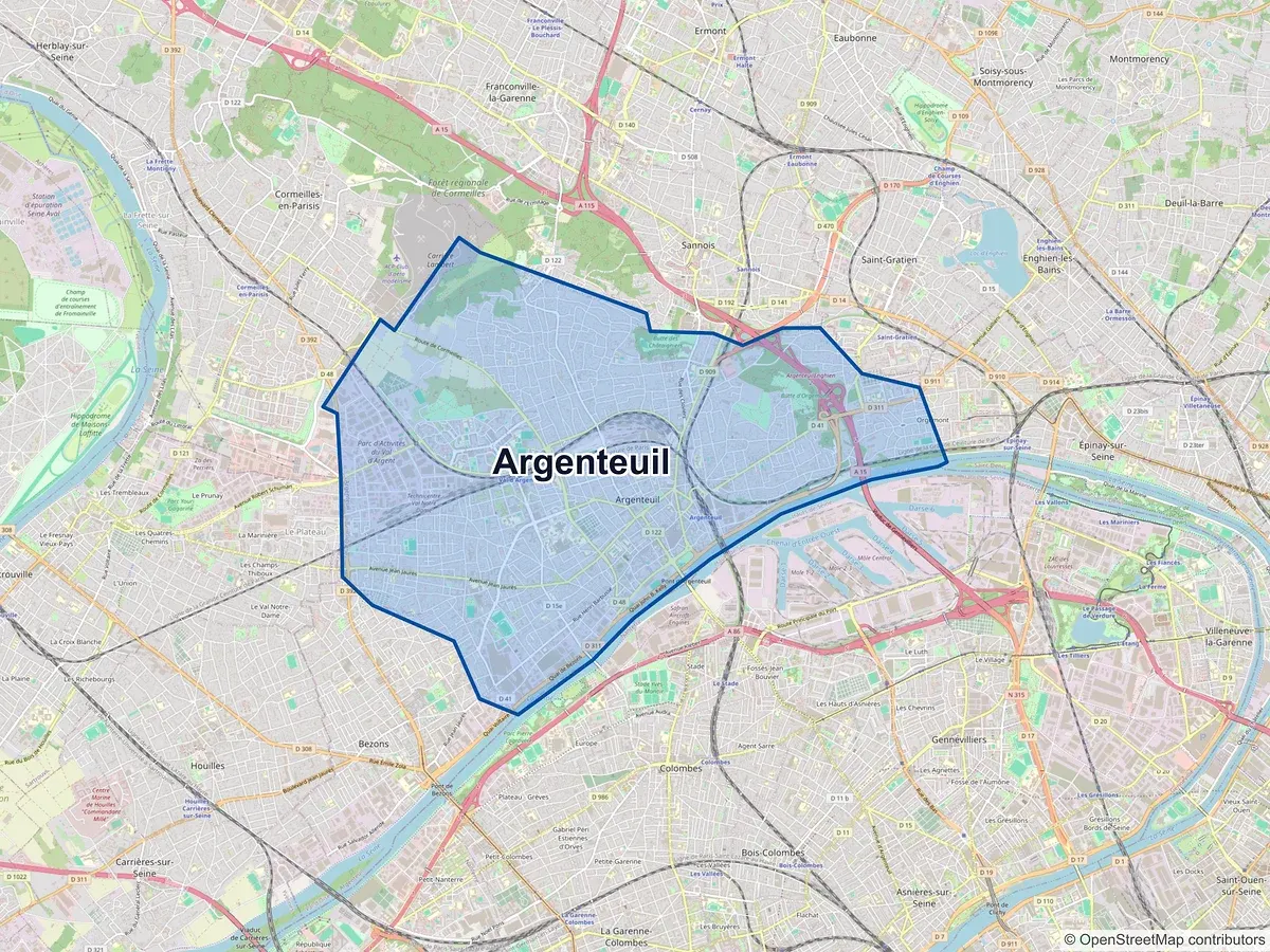 Carte de Argenteuil (Val-d'Oise)