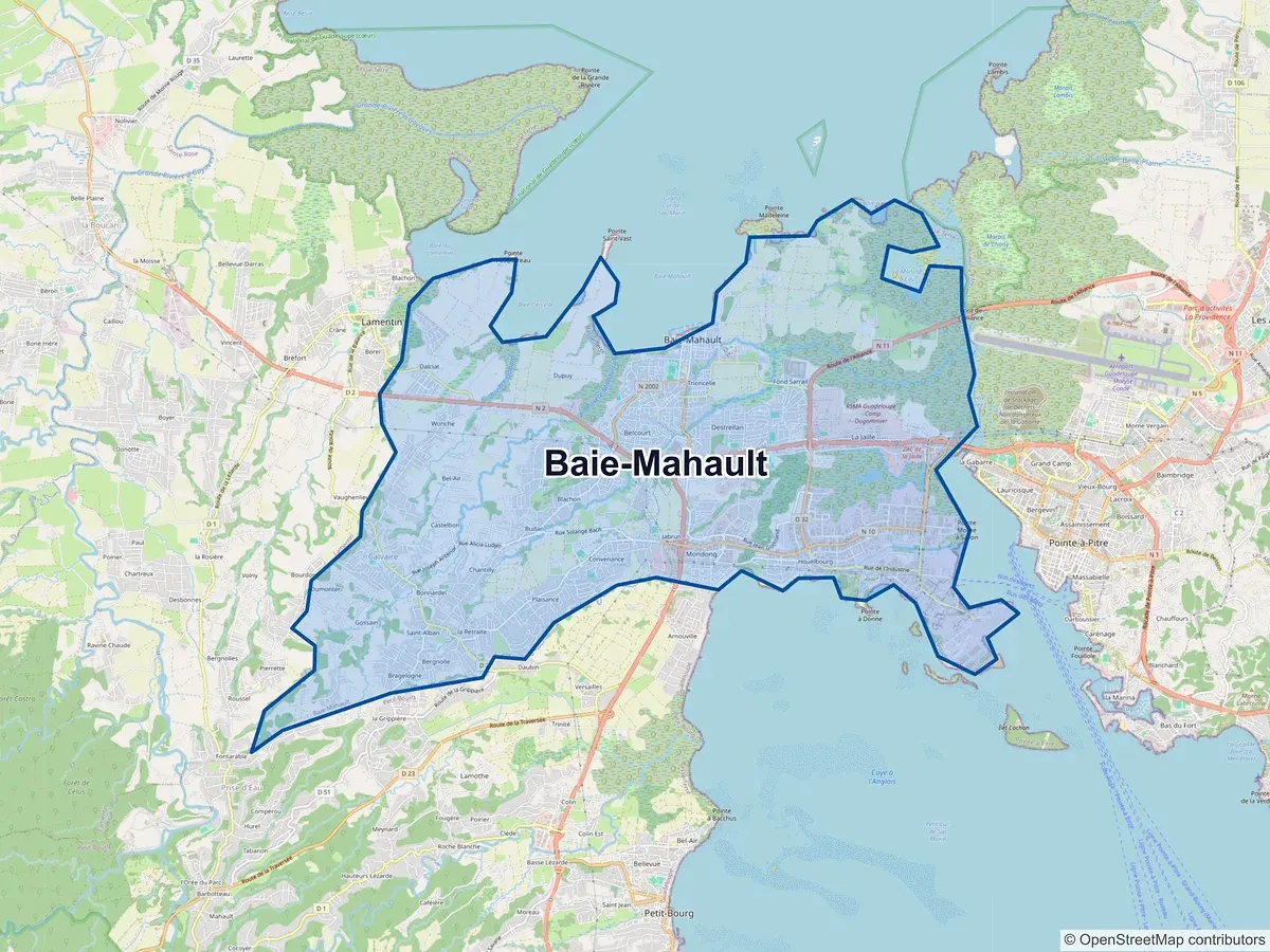 Carte de Baie-Mahault (Guadeloupe)