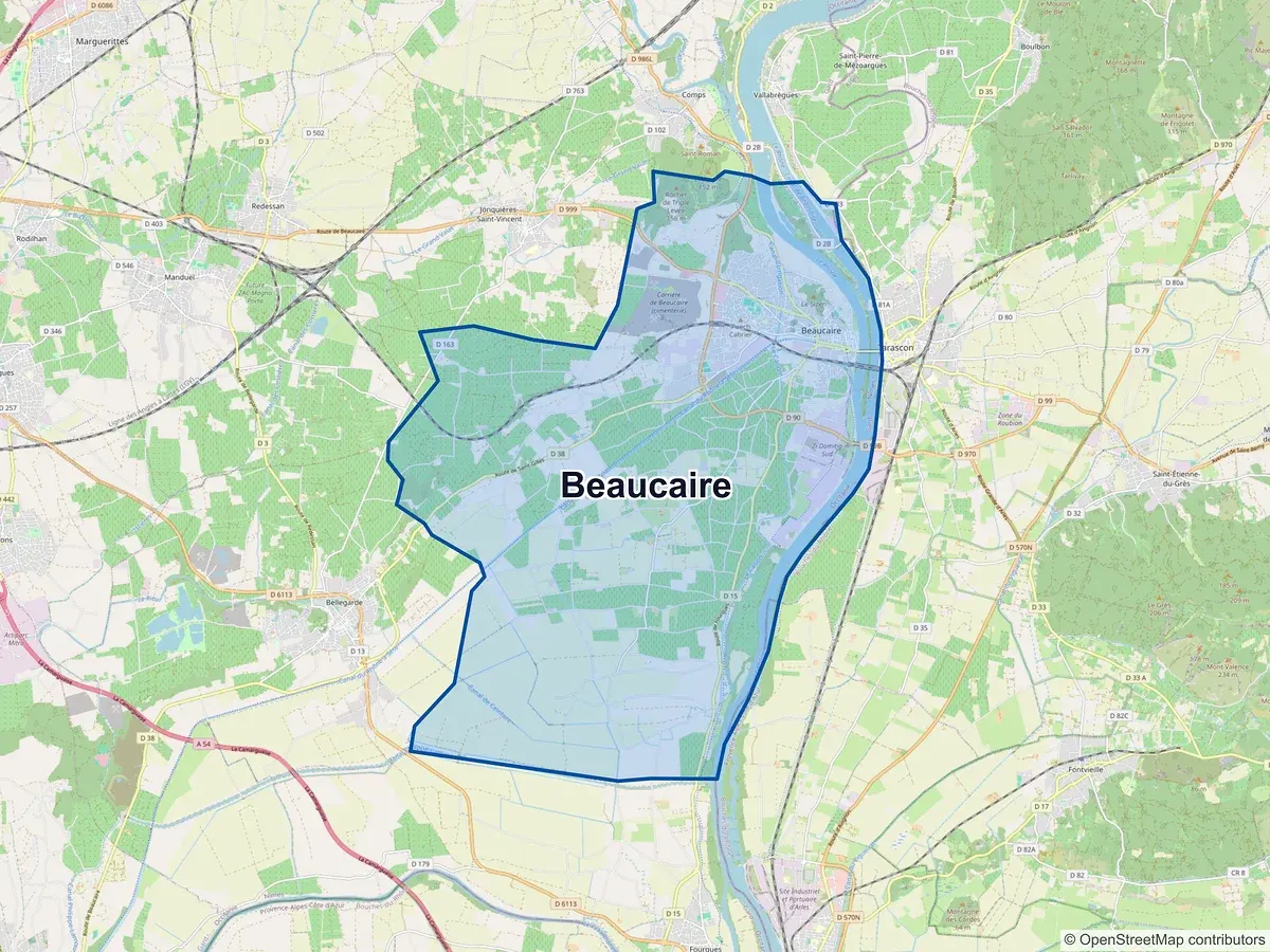 Carte de Beaucaire (Gard)