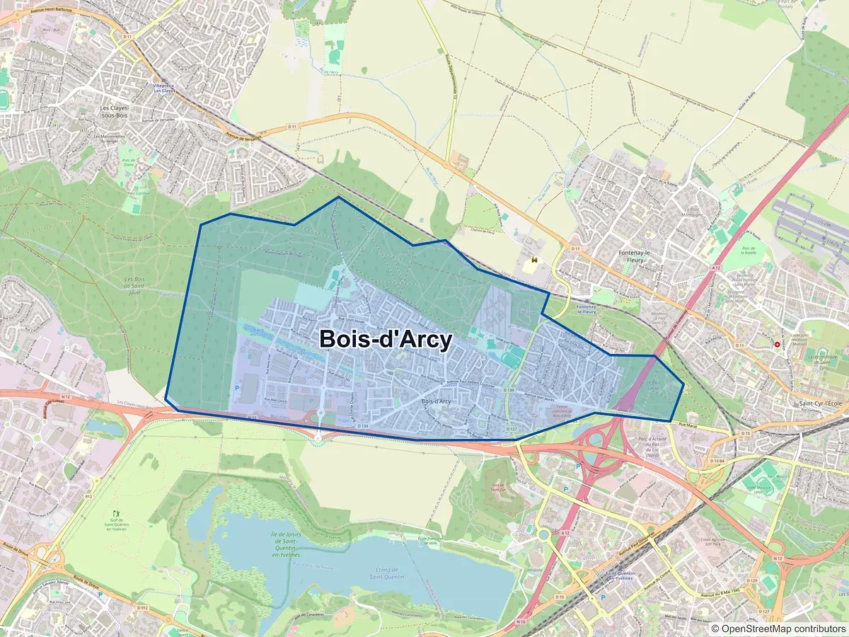 Carte de Bois-d'Arcy (Yvelines)
