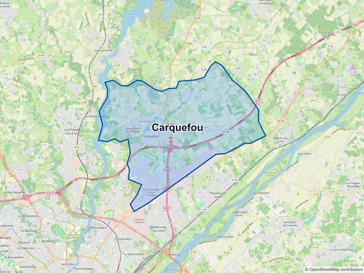Carte de Carquefou (Loire-Atlantique)