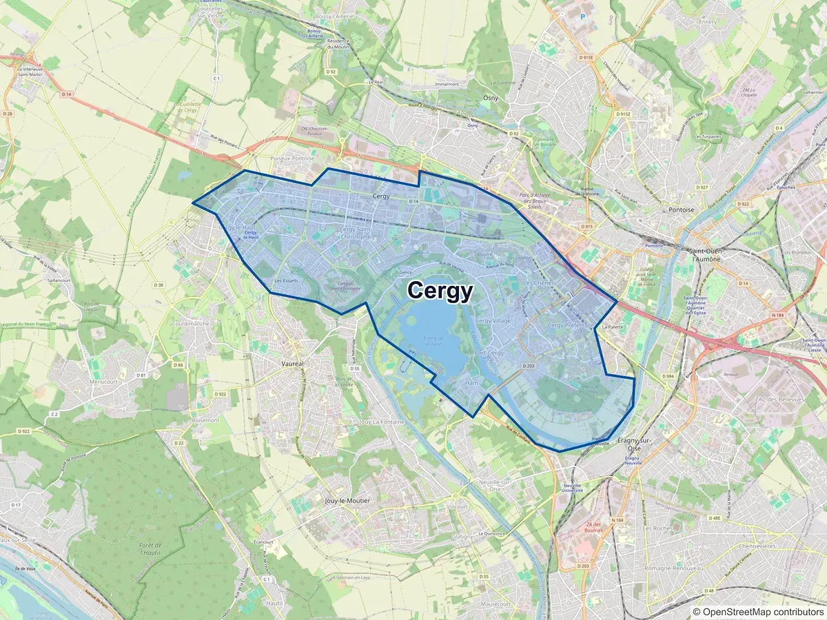 Carte de Cergy (Val-d'Oise)