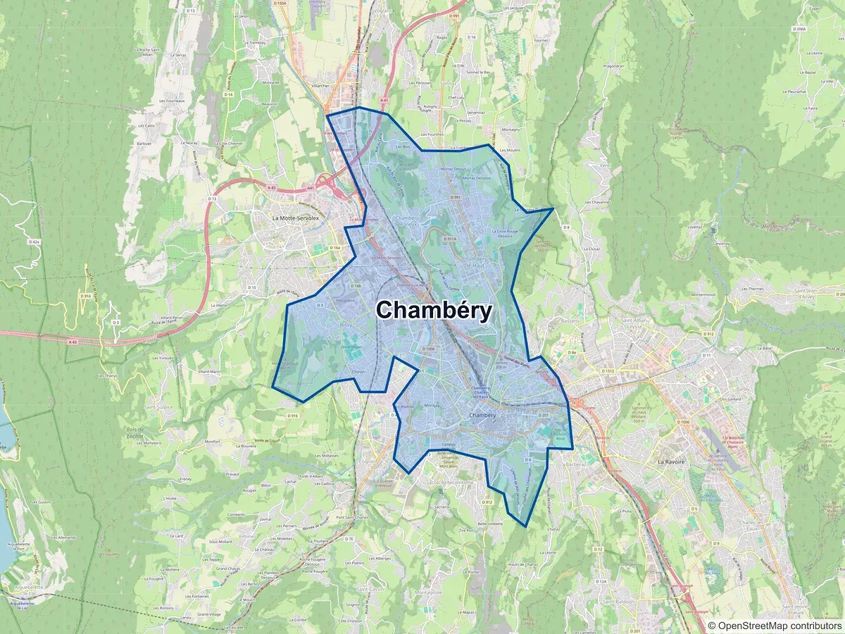 Carte de Chambéry (Savoie)