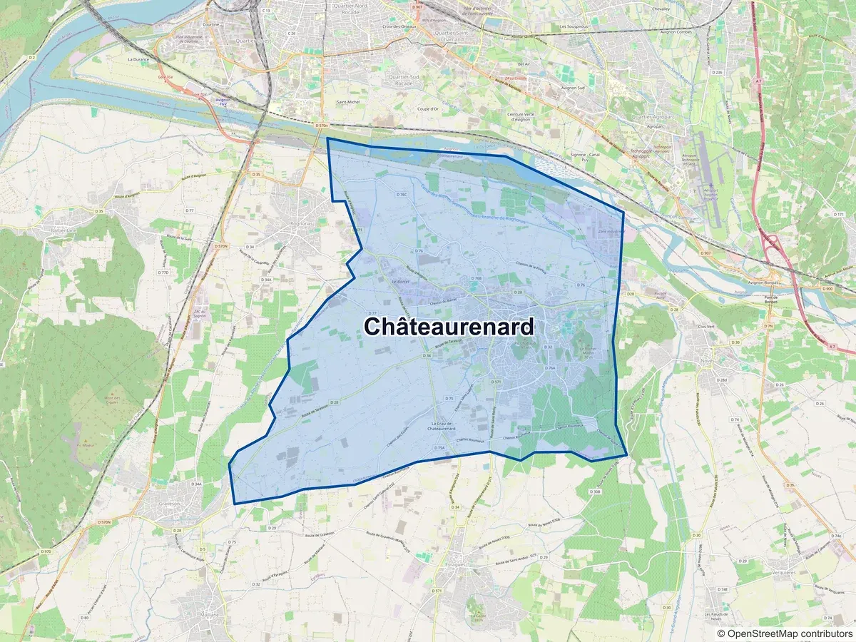 Carte de Châteaurenard (Bouches-du-Rhône)