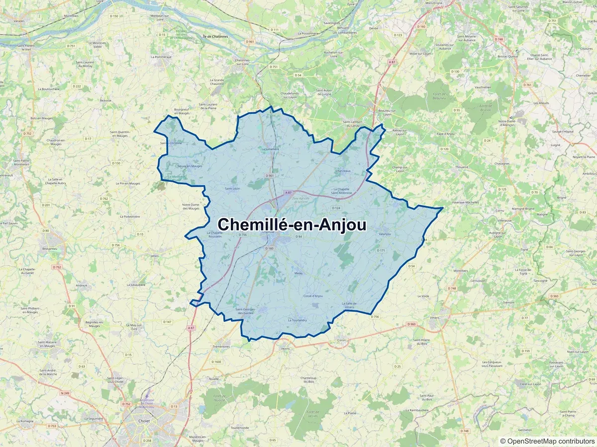 Carte de Chemillé-en-Anjou (Maine-et-Loire)