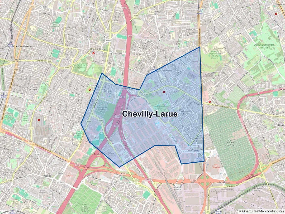 Carte de Chevilly-Larue (Val-de-Marne)