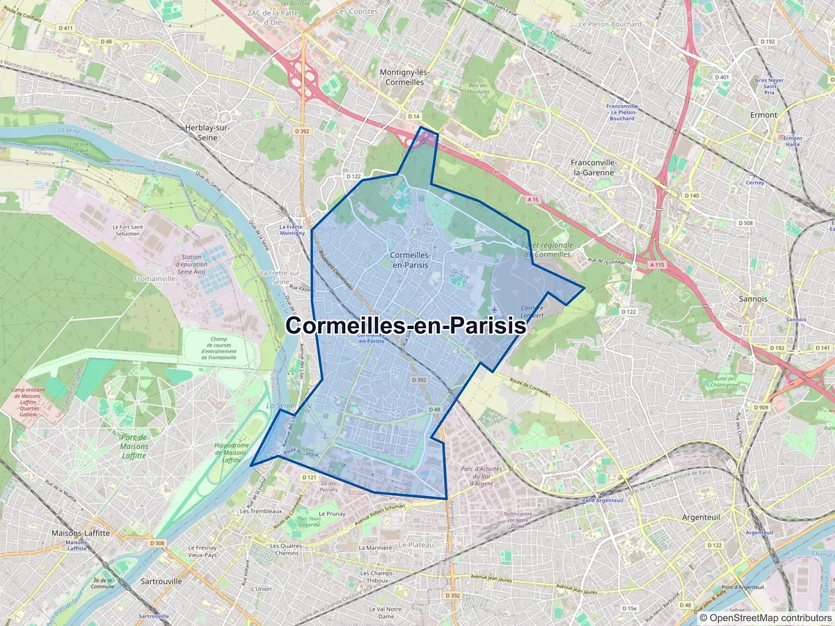 Carte de Cormeilles-en-Parisis (Val-d'Oise)