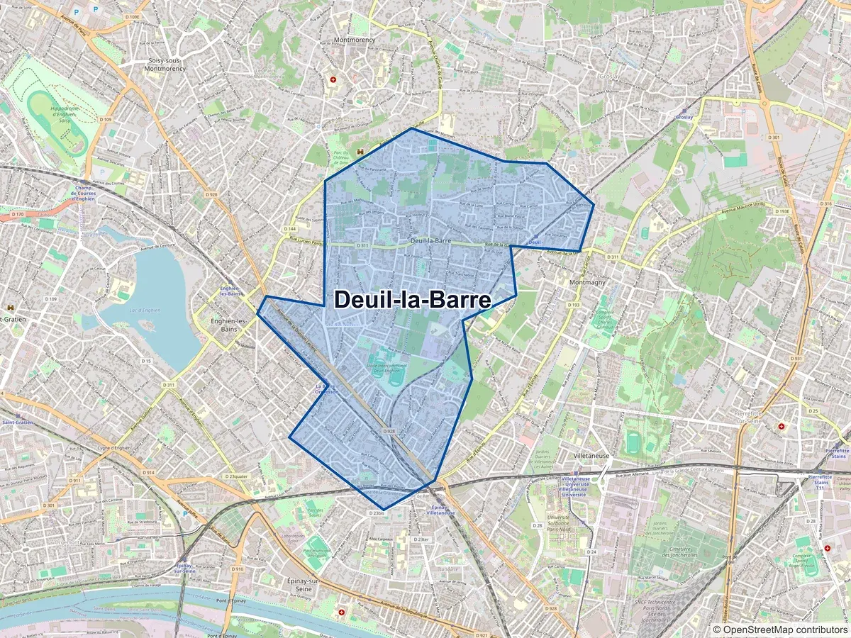 Carte de Deuil-la-Barre (Val-d'Oise)