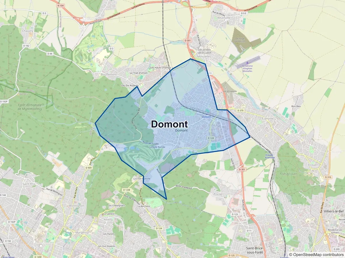 Carte de Domont (Val-d'Oise)