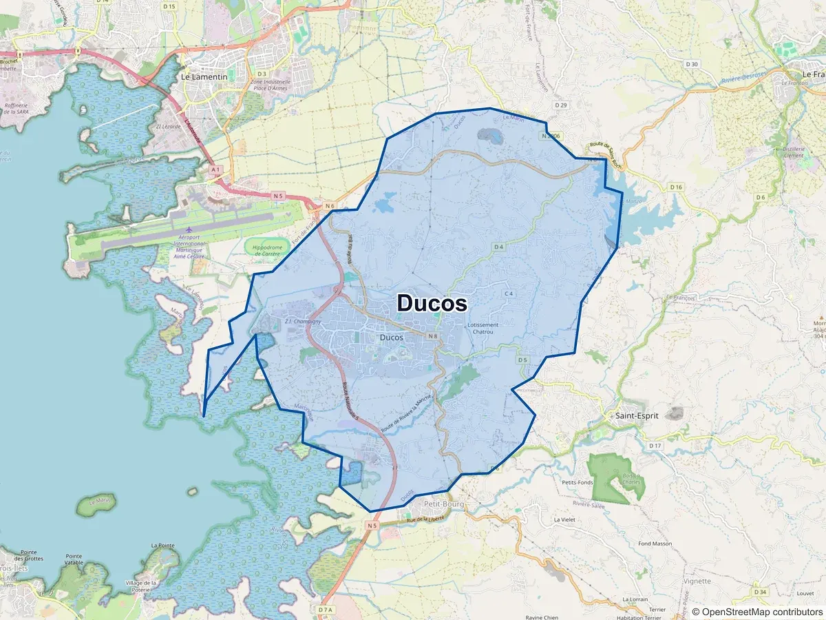 Carte de Ducos (Martinique)