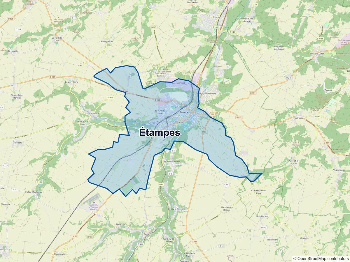 Carte de Étampes (Essonne)