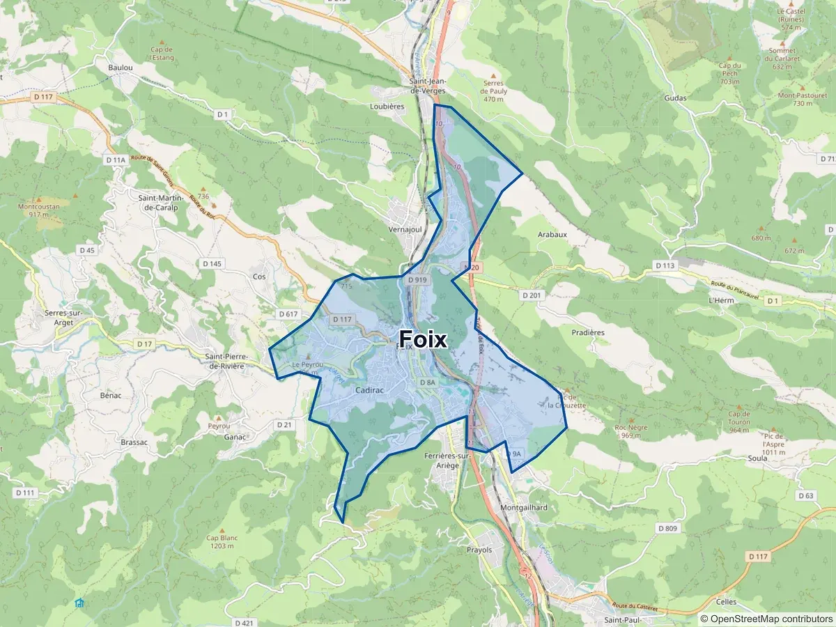Carte de Foix (Ariège)