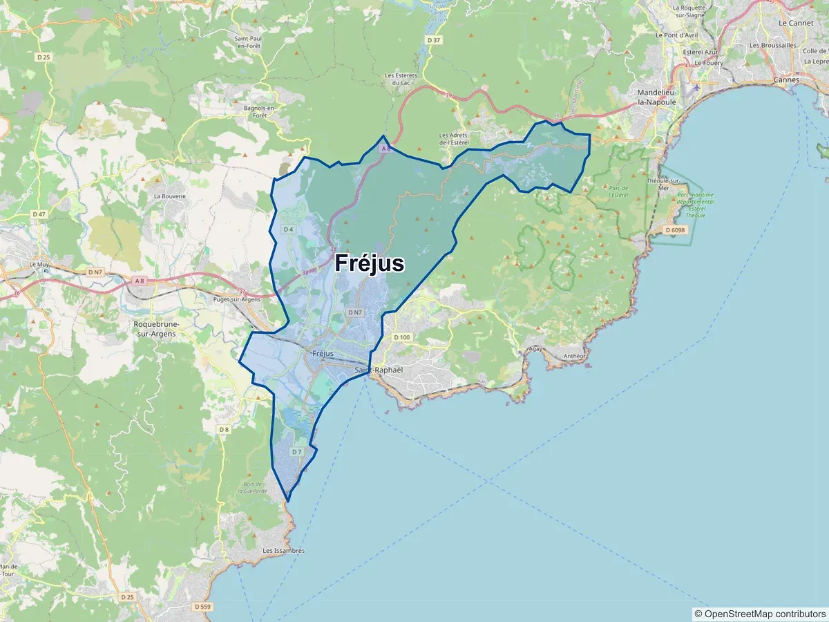 Carte de Fréjus (Var)