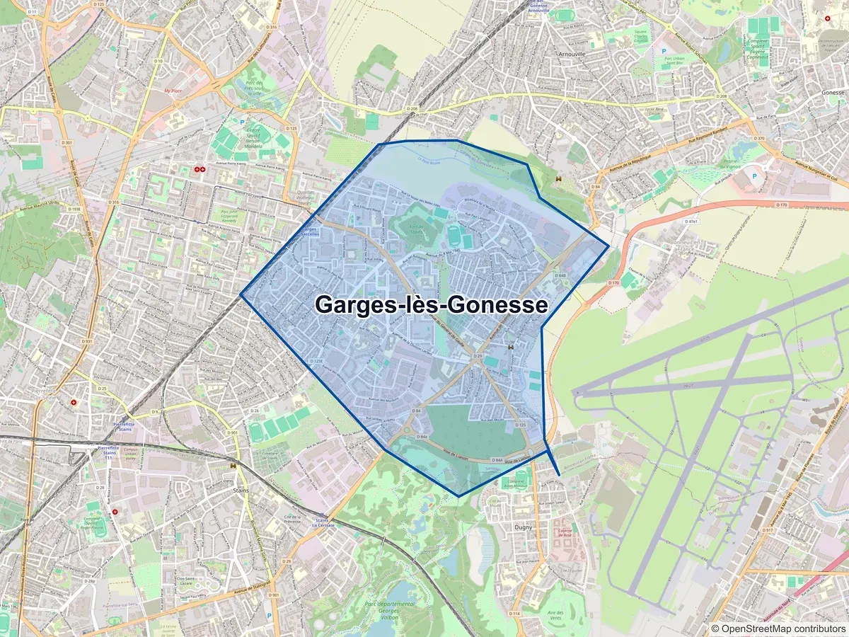 Carte de Garges-lès-Gonesse (Val-d'Oise)