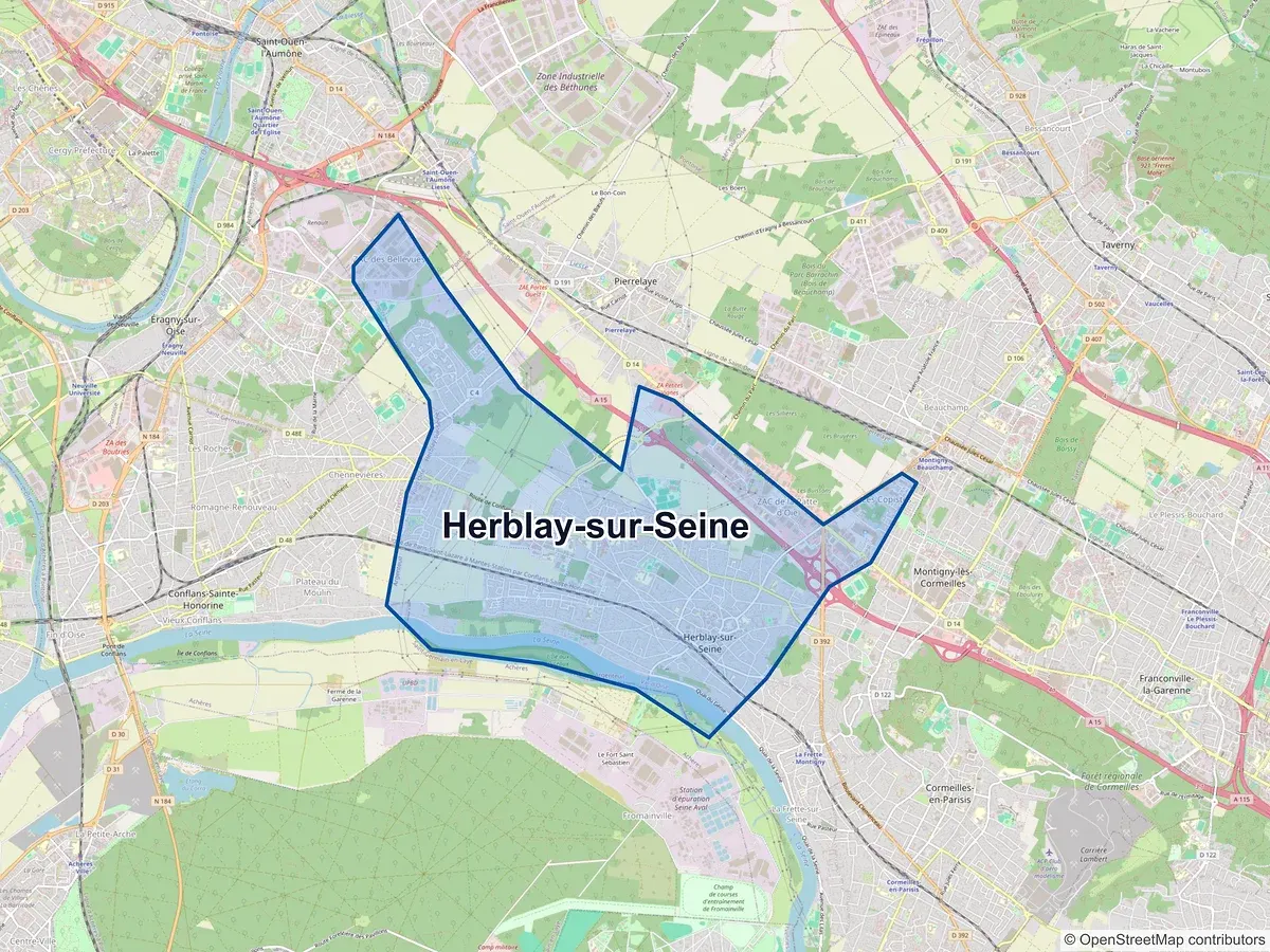 Carte de Herblay-sur-Seine (Val-d'Oise)