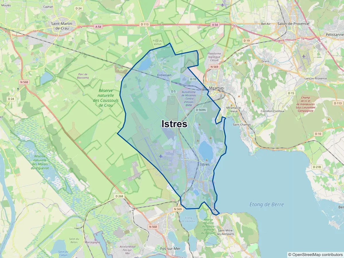 Carte de Istres (Bouches-du-Rhône)