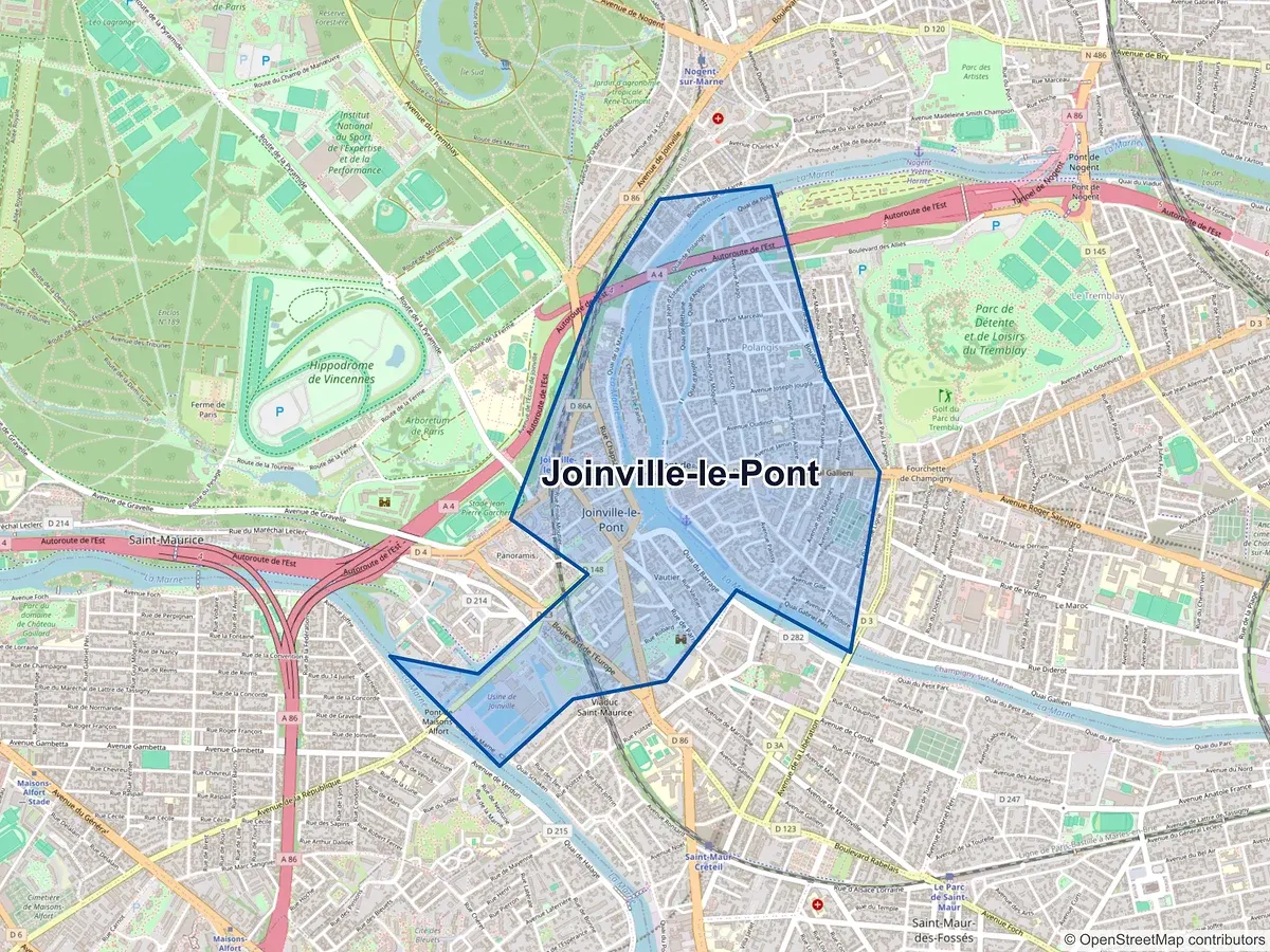 Carte de Joinville-le-Pont (Val-de-Marne)