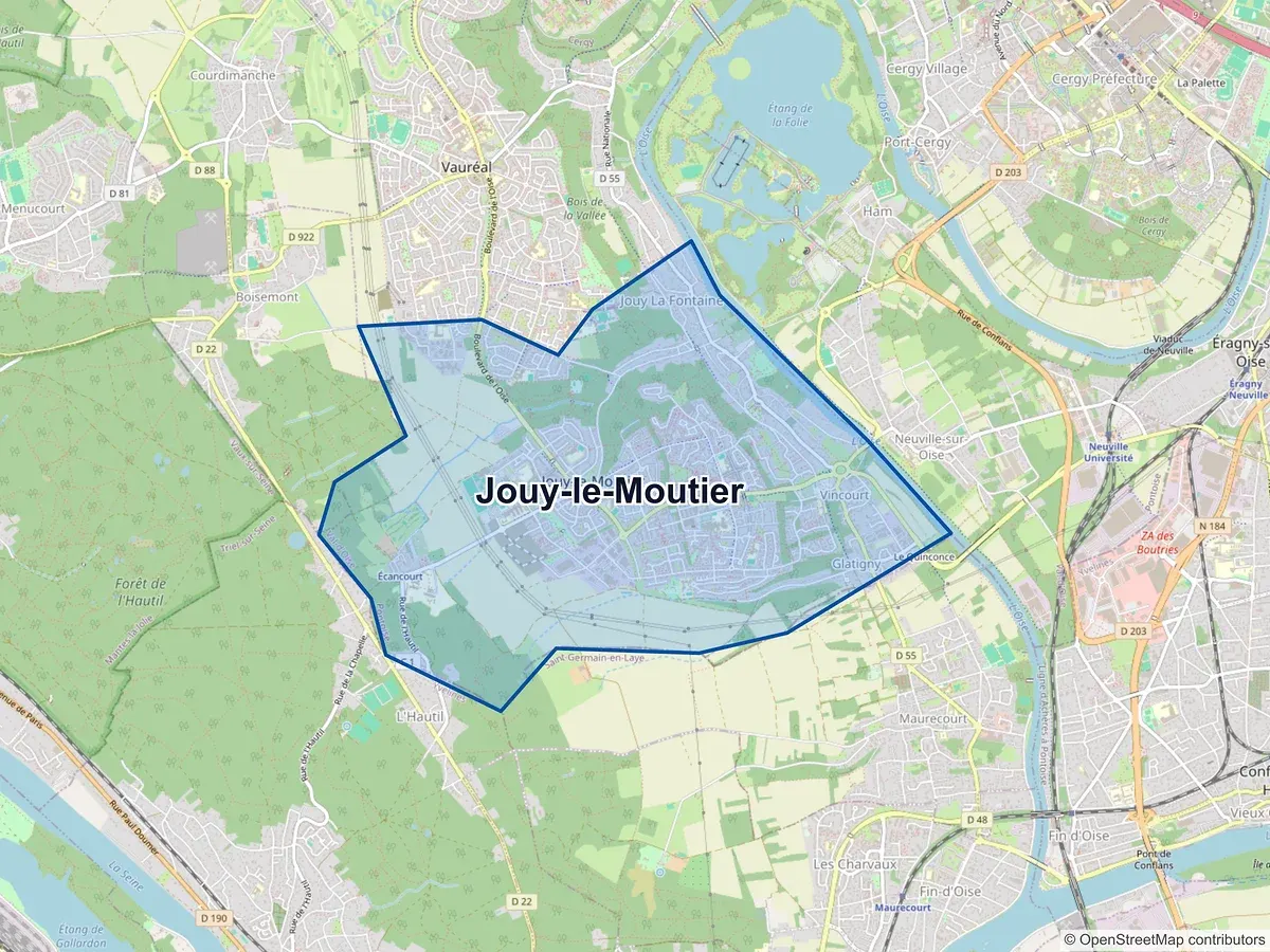 Carte de Jouy-le-Moutier (Val-d'Oise)