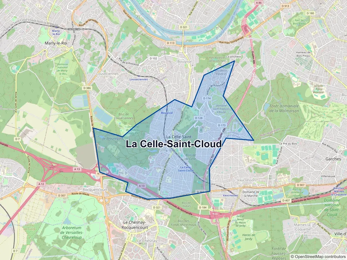 Carte de La Celle-Saint-Cloud (Yvelines)