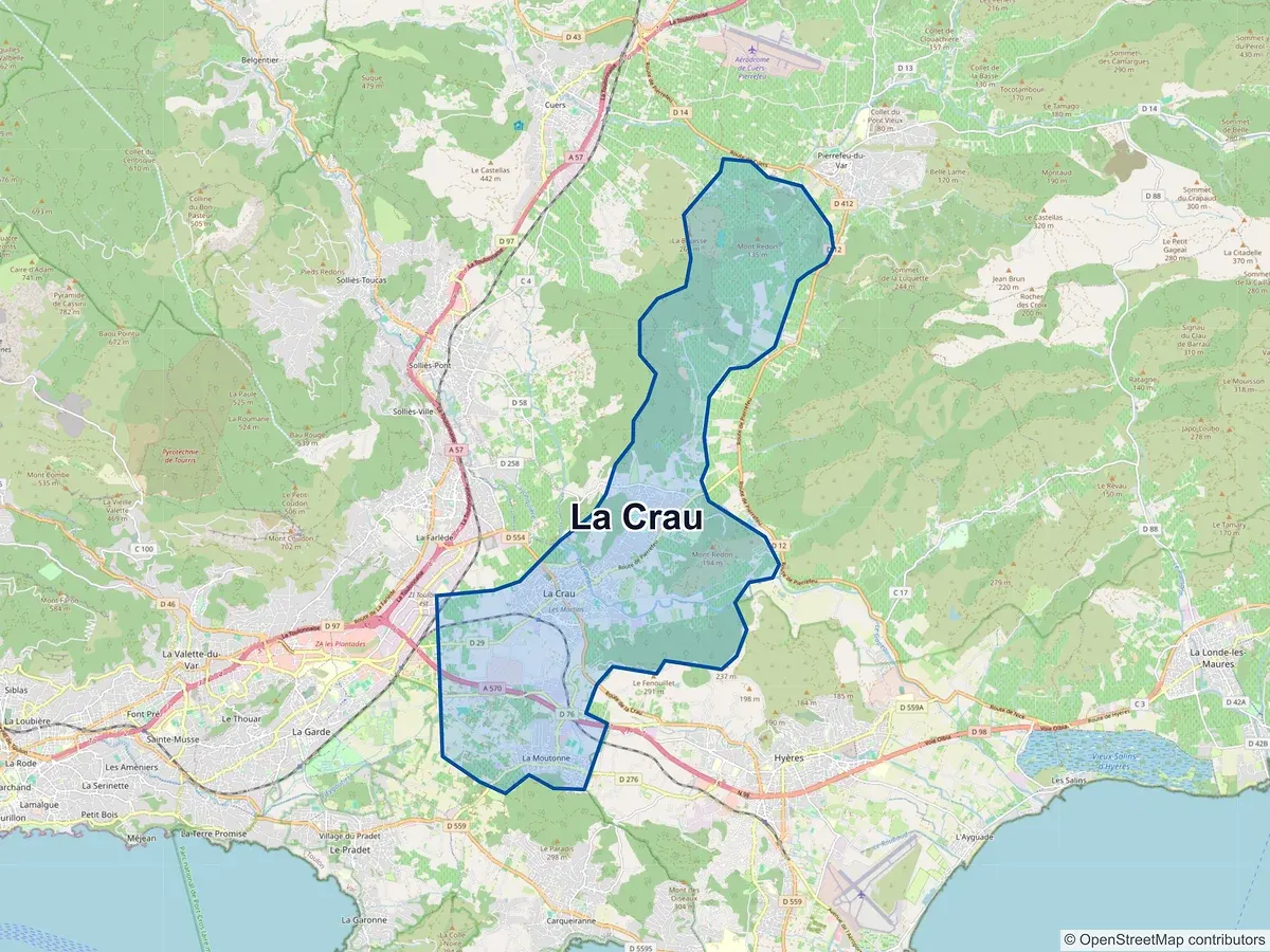Carte de La Crau (Var)