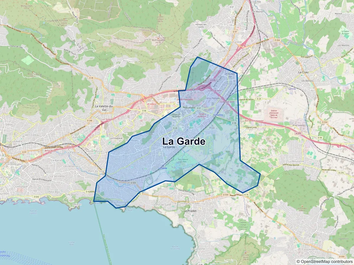 Carte de La Garde (Var)