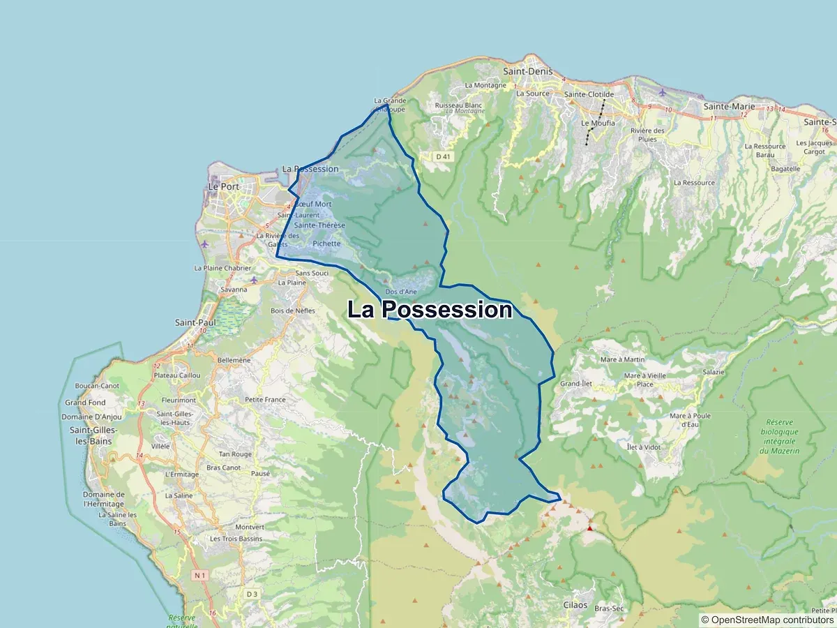 Carte de La Possession (La Réunion)