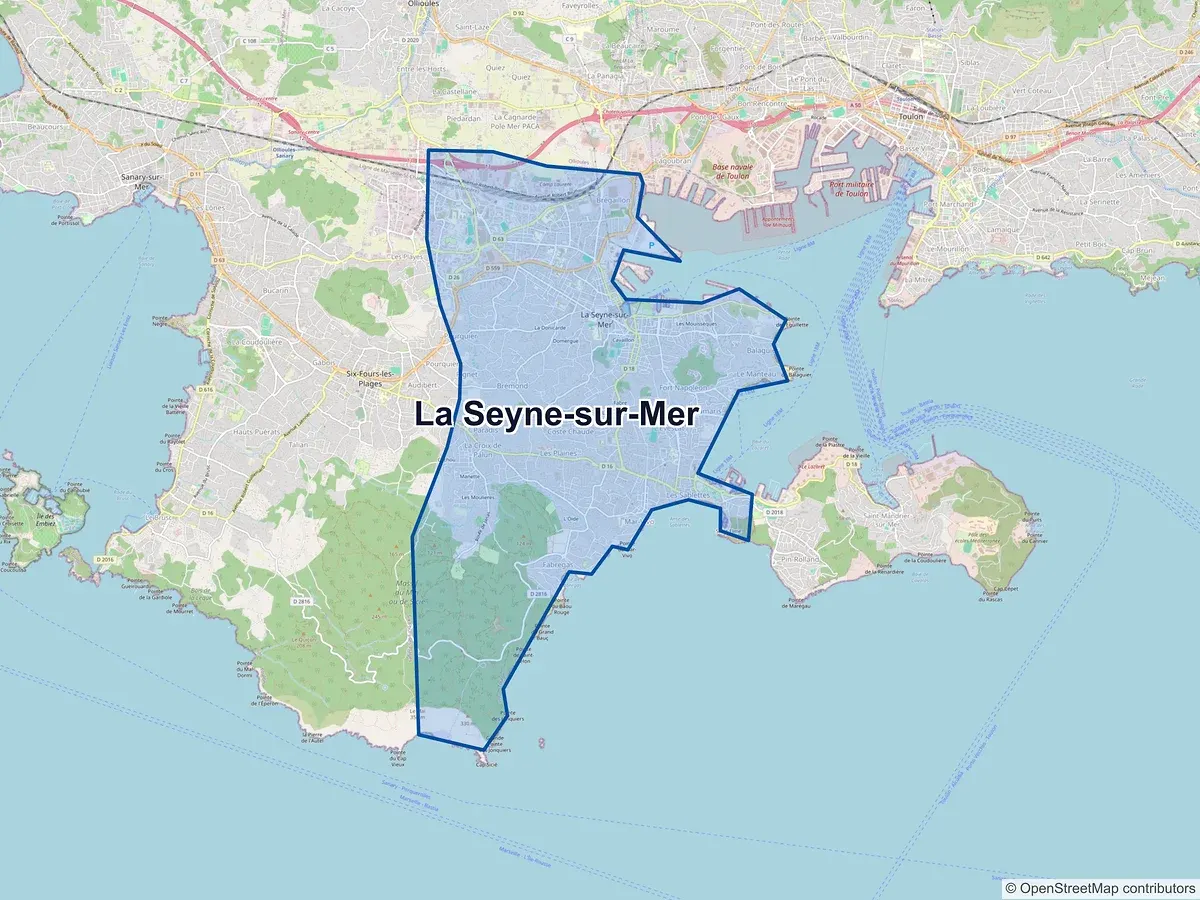 Carte de La Seyne-sur-Mer (Var)