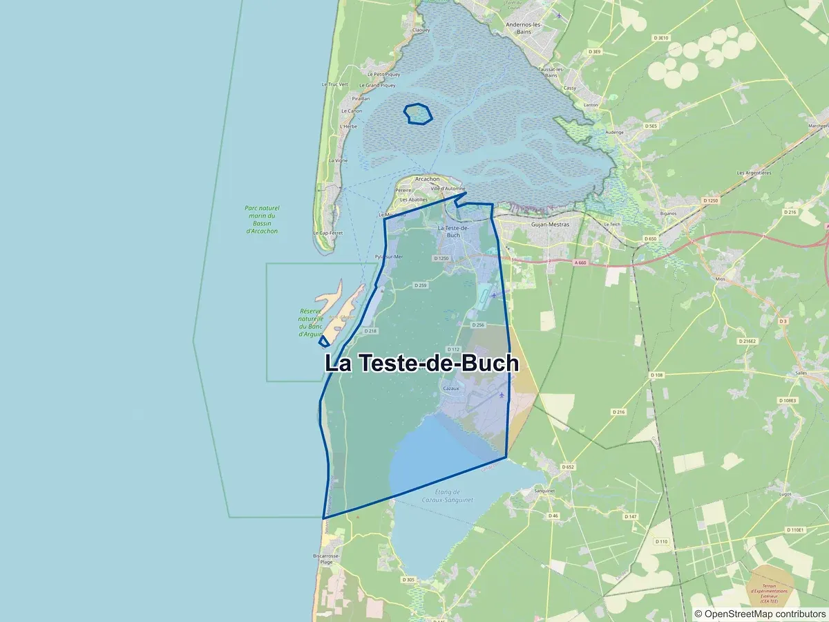 Carte de La Teste-de-Buch (Gironde)