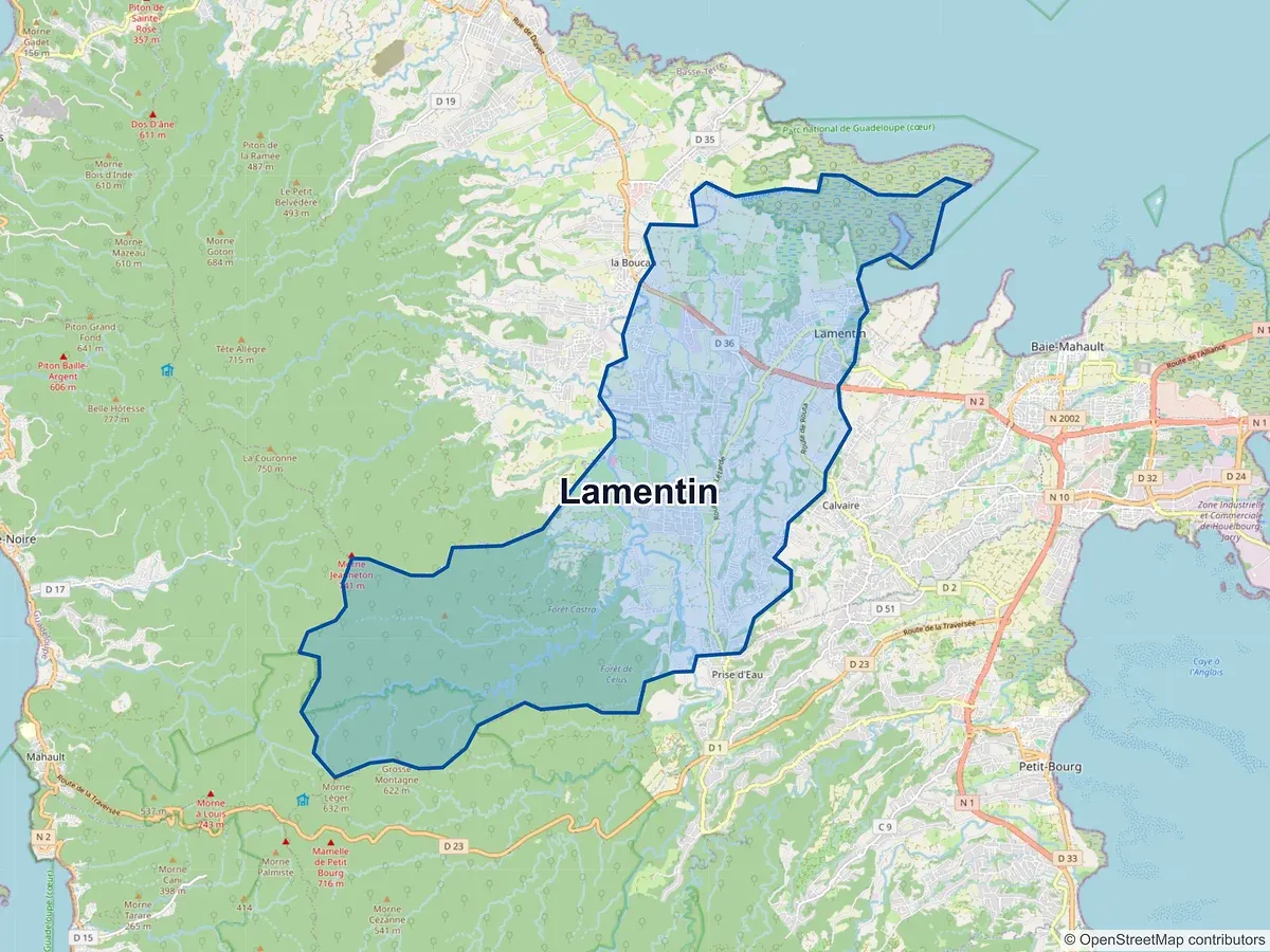 Carte de Lamentin (Guadeloupe)