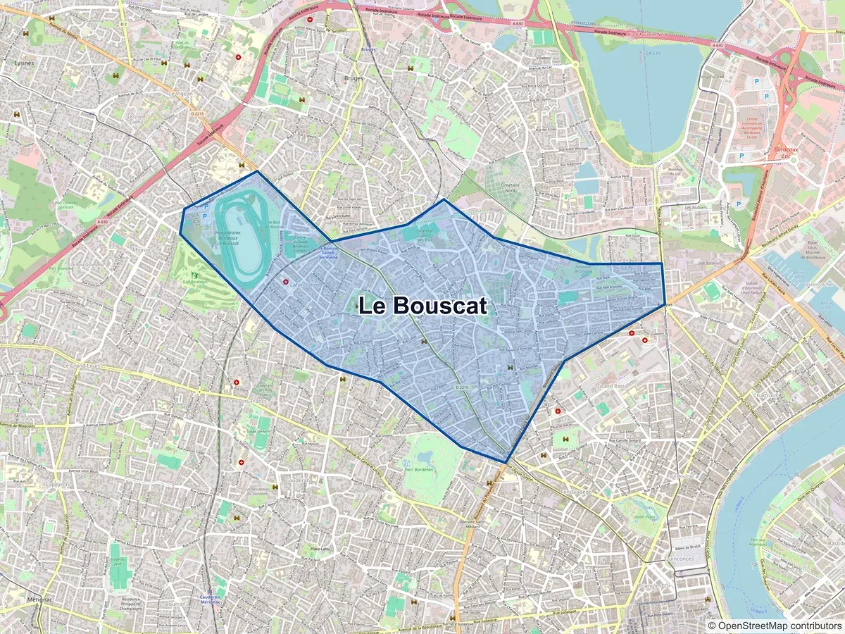 Carte de Le Bouscat (Gironde)