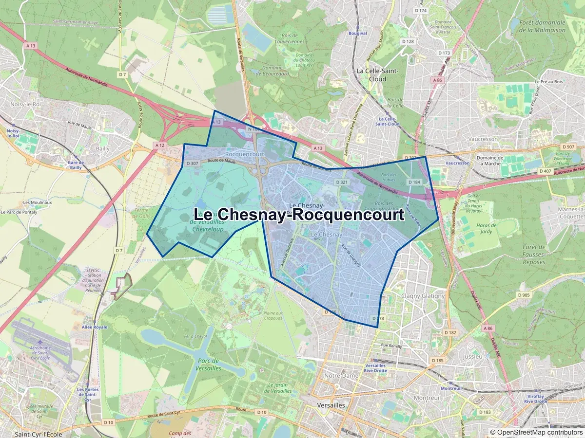 Carte de Le Chesnay-Rocquencourt (Yvelines)
