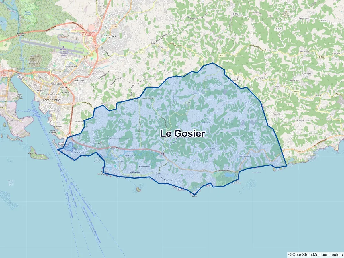 Carte de Le Gosier (Guadeloupe)