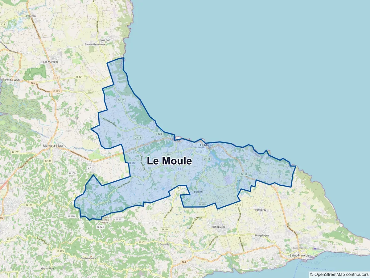 Carte de Le Moule (Guadeloupe)