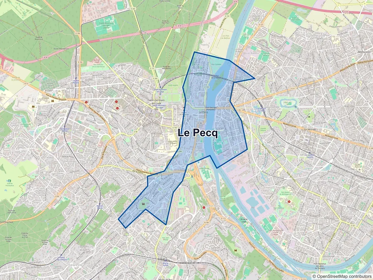 Carte de Le Pecq (Yvelines)