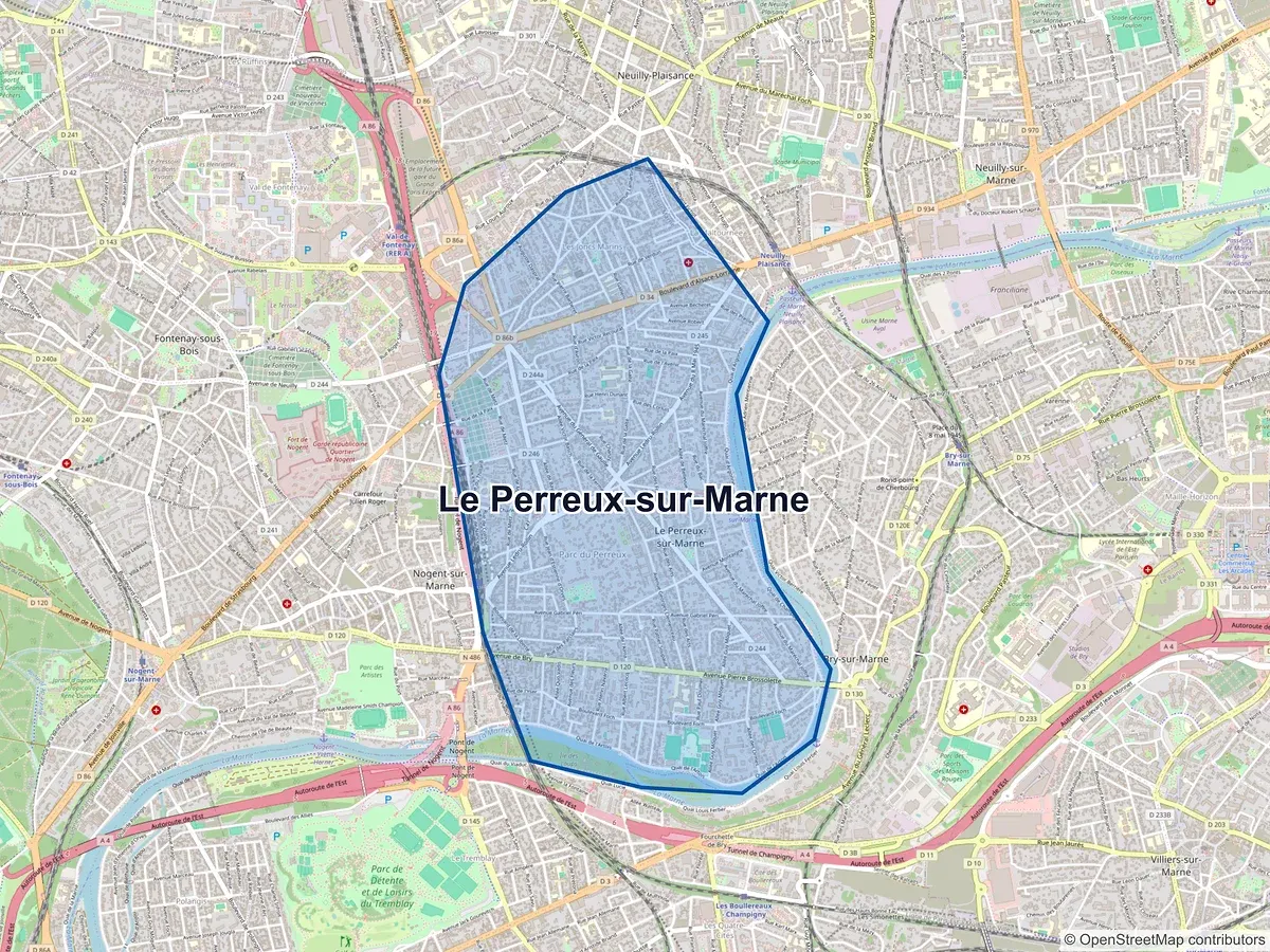 Carte de Le Perreux-sur-Marne (Val-de-Marne)