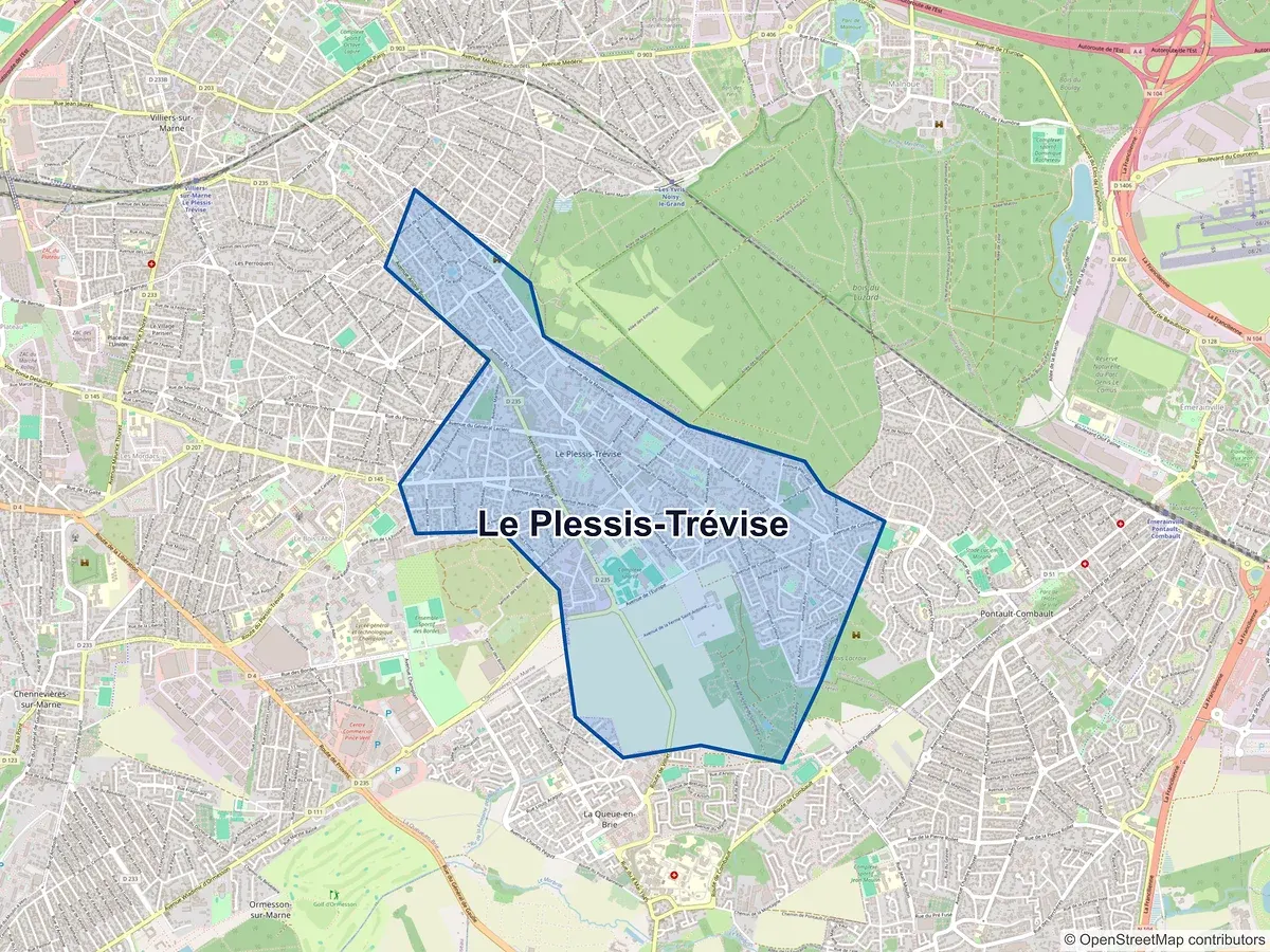 Carte de Le Plessis-Trévise (Val-de-Marne)