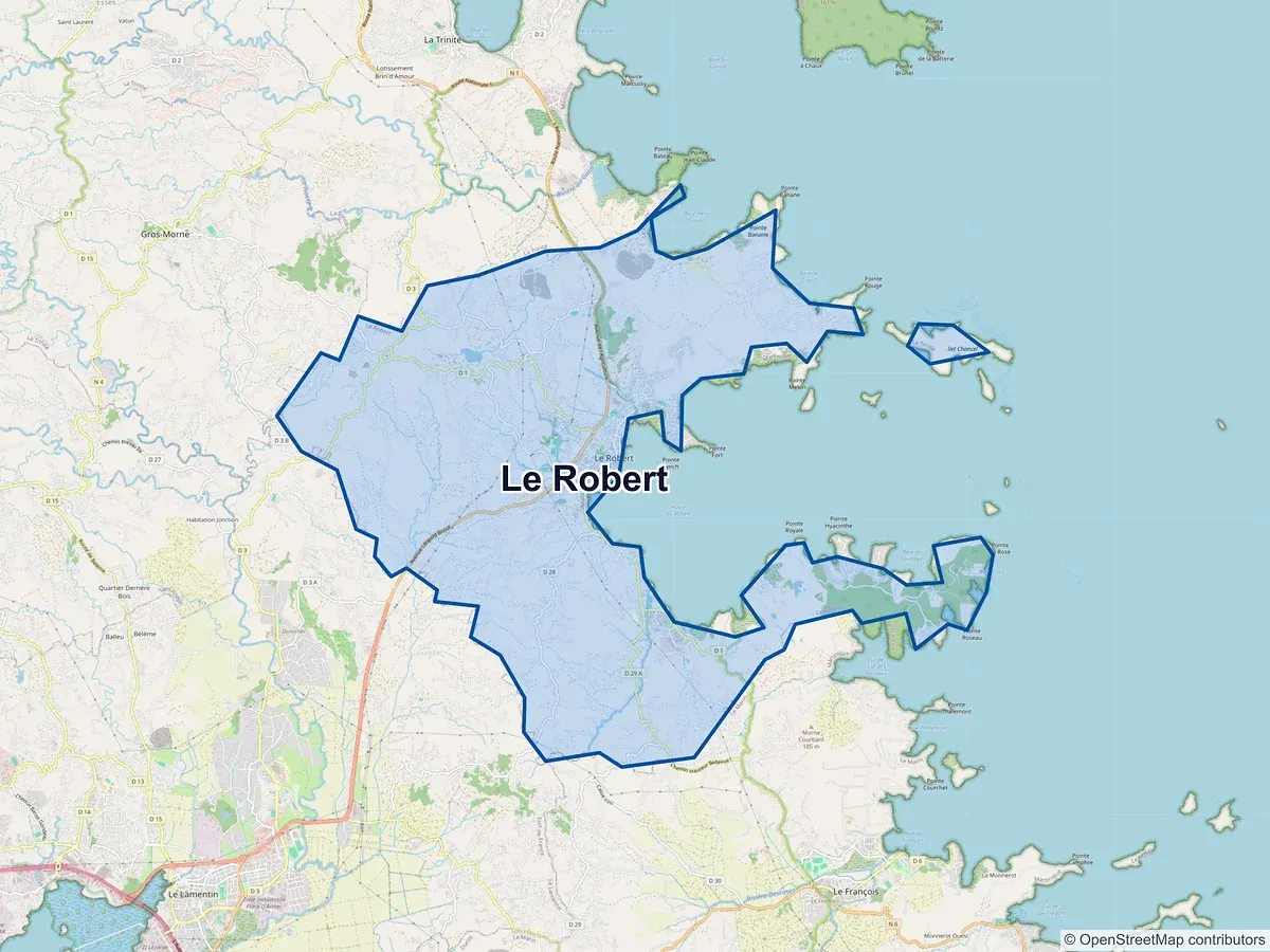 Carte de Le Robert (Martinique)