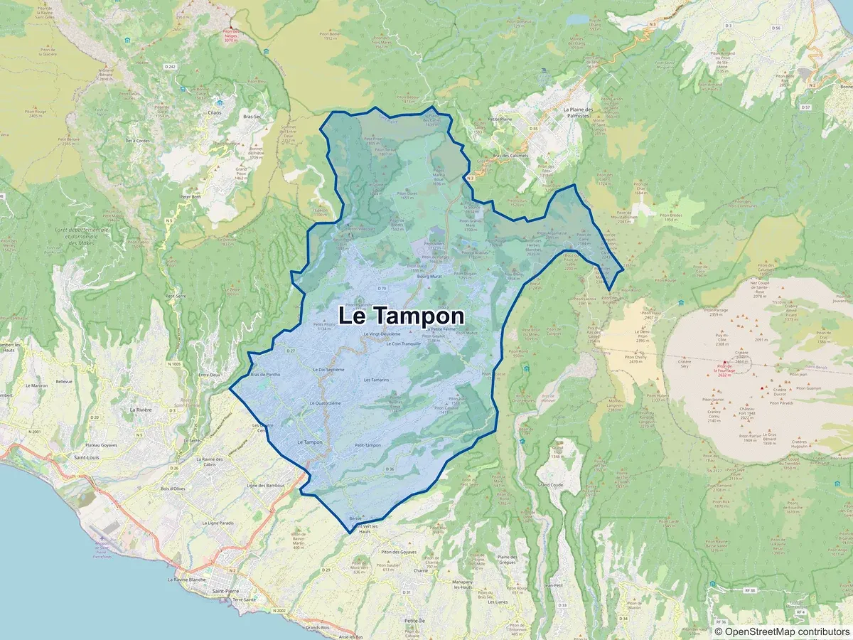 Carte de Le Tampon (La Réunion)