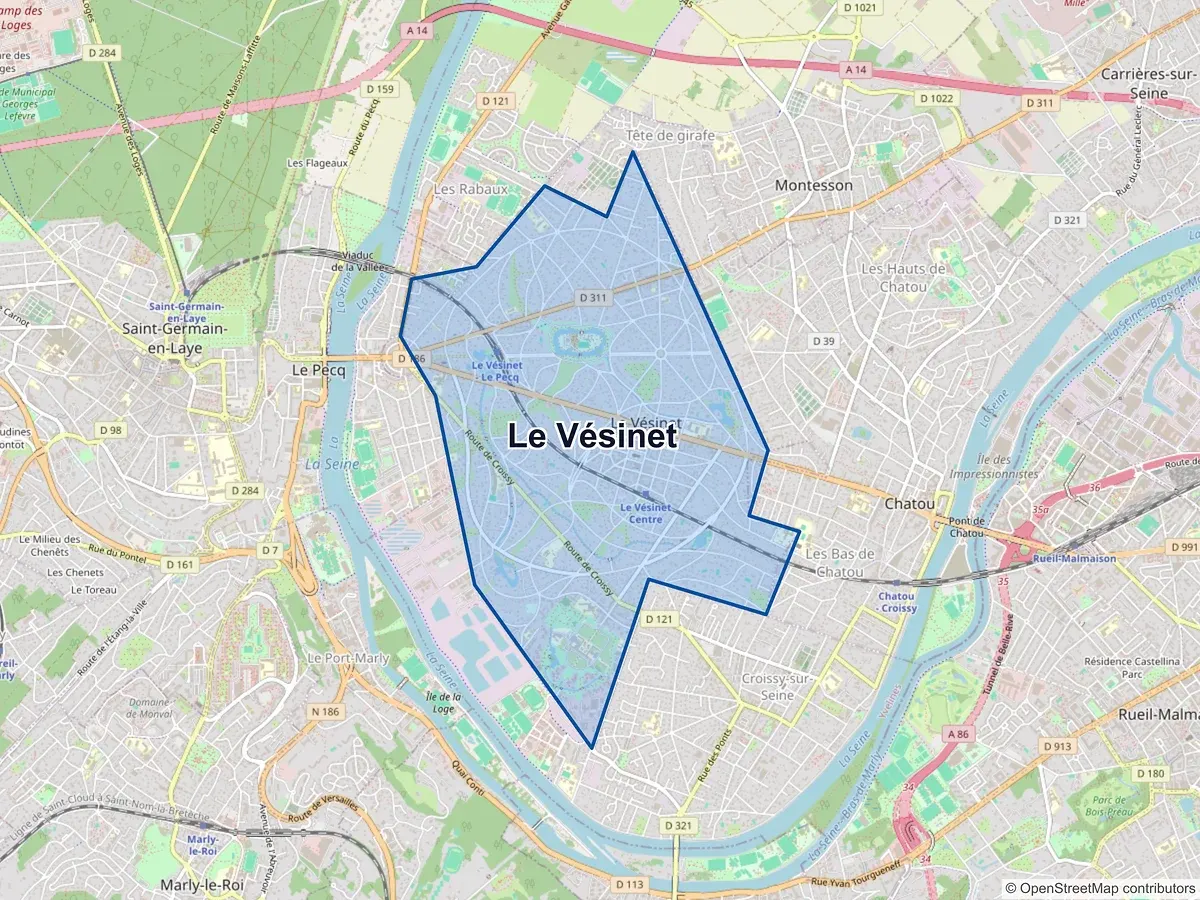 Carte de Le Vésinet (Yvelines)