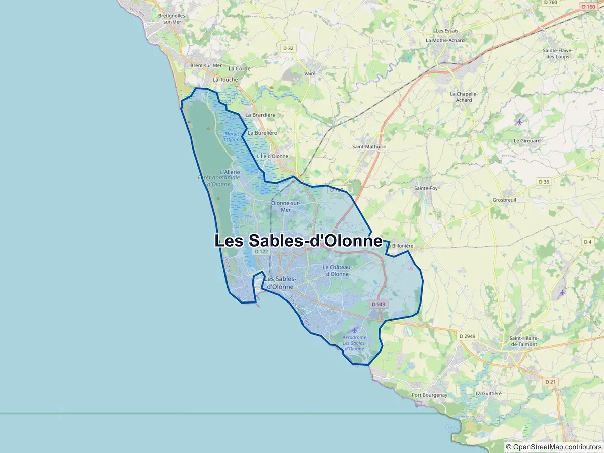 Carte de Les Sables-d'Olonne (Vendée)