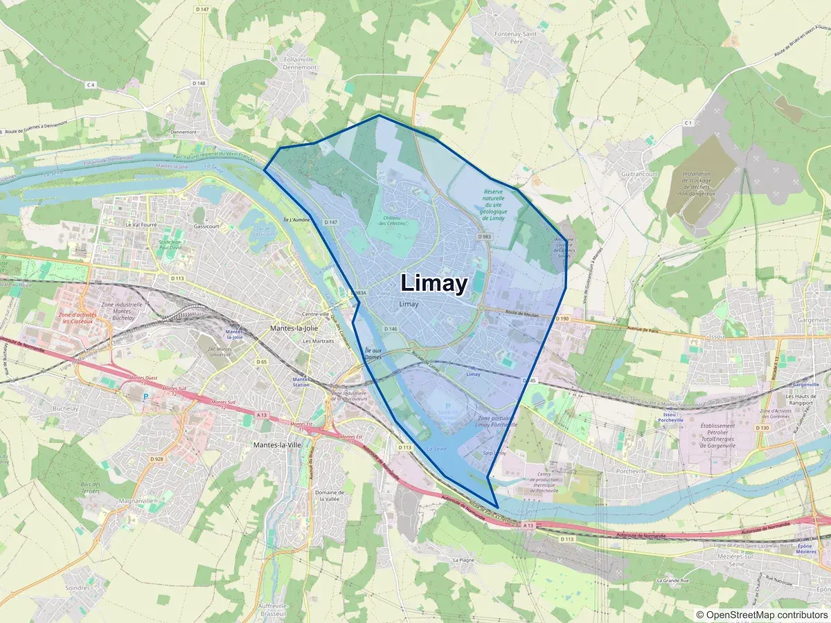 Carte de Limay (Yvelines)