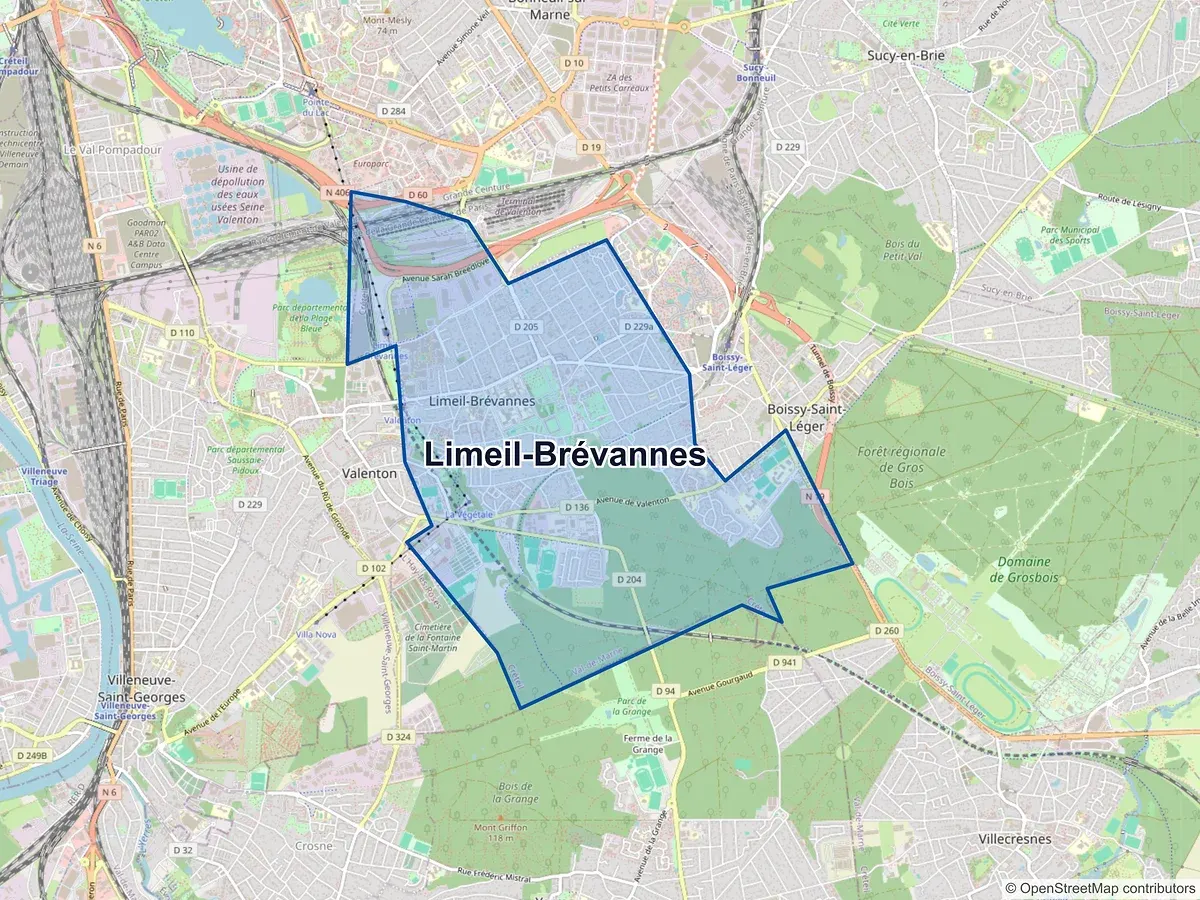 Carte de Limeil-Brévannes (Val-de-Marne)