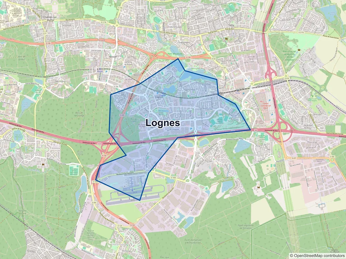 Carte de Lognes (Seine-et-Marne)