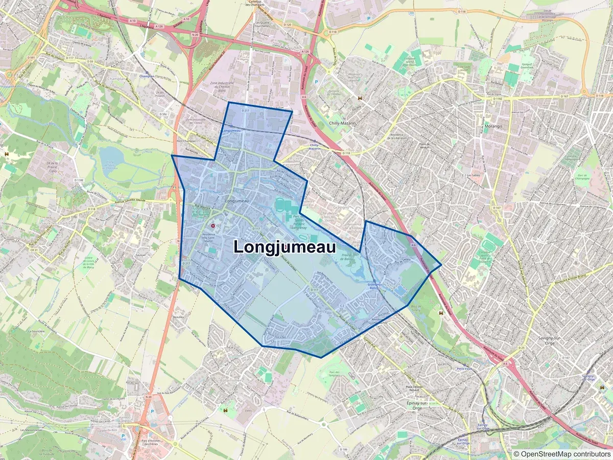 Carte de Longjumeau (Essonne)