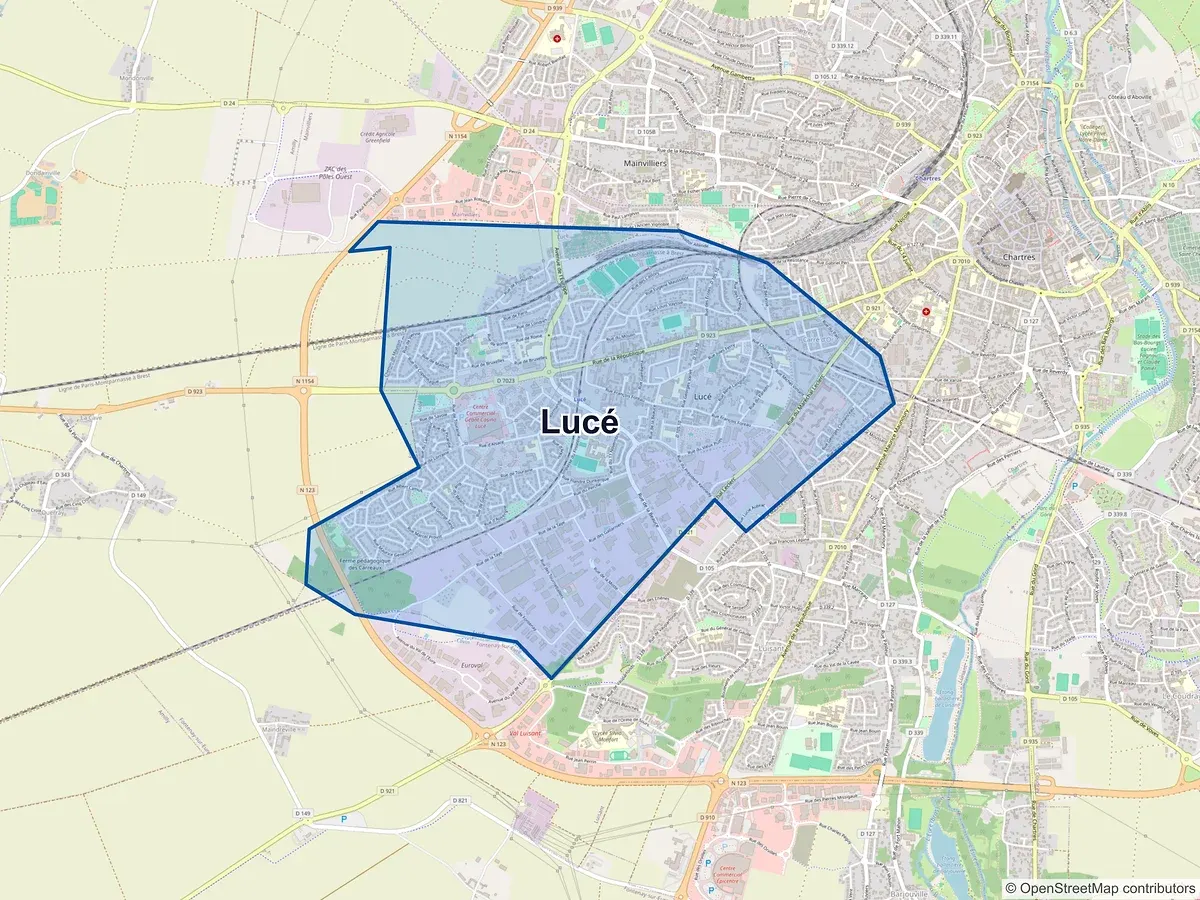 Carte de Lucé (Eure-et-Loir)