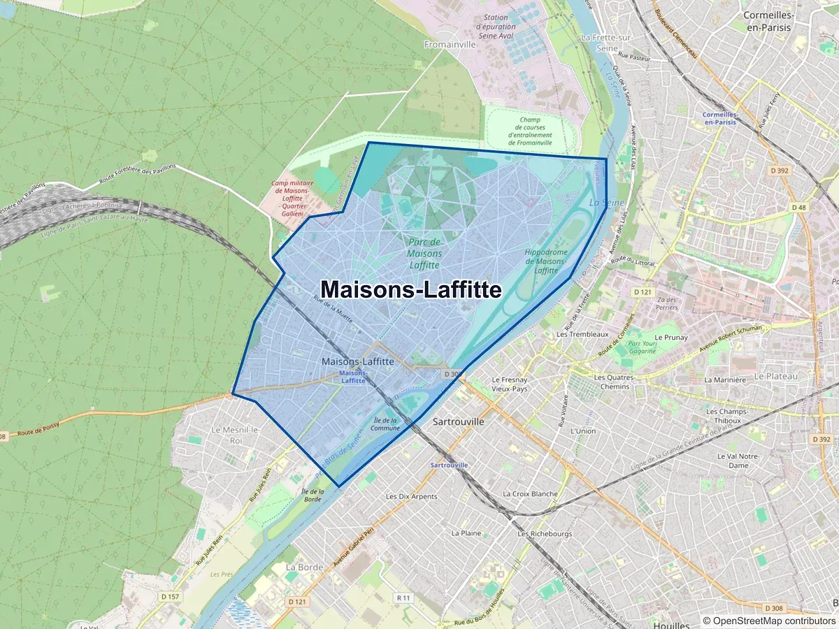 Carte de Maisons-Laffitte (Yvelines)