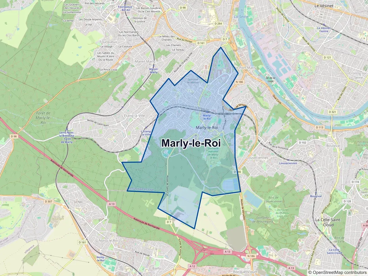 Carte de Marly-le-Roi (Yvelines)